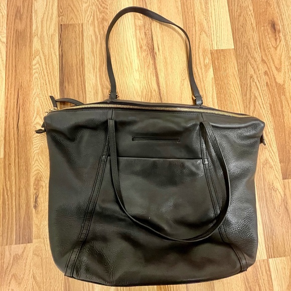 Thacker Reily Leather Tote Bag in black - Picture 7 of 9